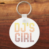 DJs Girl - Disk Jockey Girlの妻DJing Music キーホルダー (正面)