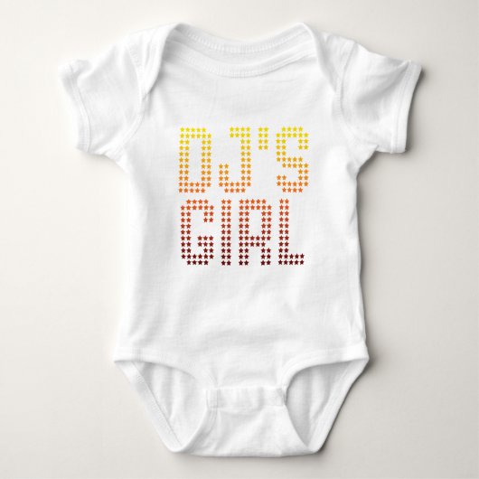 DJs Girl - Disk Jockey Girlの妻DJing Music ベビーボディスーツ (正面)