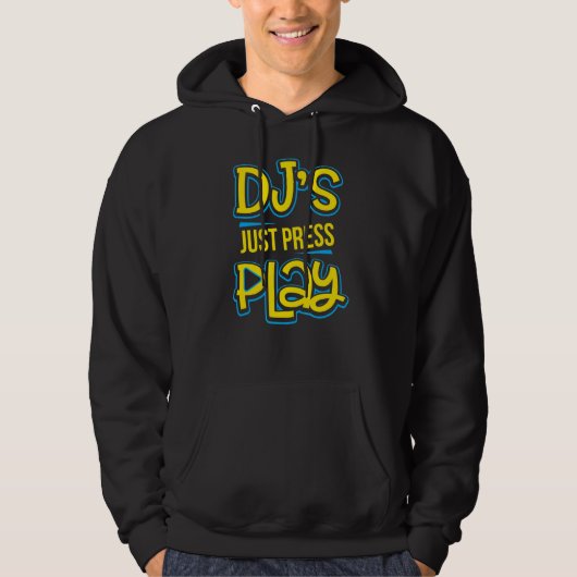 Dj's Just Press 遊テクノ・トランスEdm Rave Music パーカ (正面)