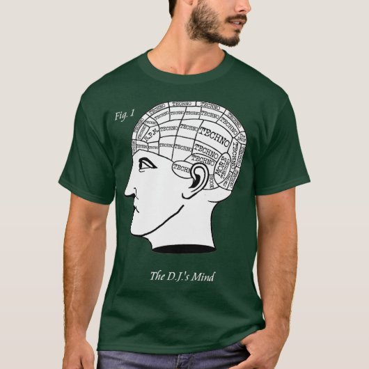 DJs Mind - Music Mix Phretechnologyテクノ Tシャツ (正面)