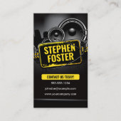 DJs Signer Music Producer Black Yellow Splash 名刺 (正面)