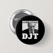 Djtトランプ大統領2024トランプ・ムグショット 缶バッジ (正面&裏面)