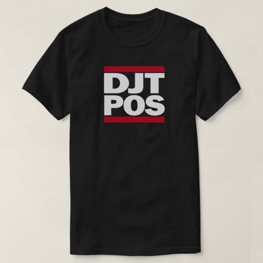 DJT-POS ブラックTシャツ Tシャツ (デザイン正面)