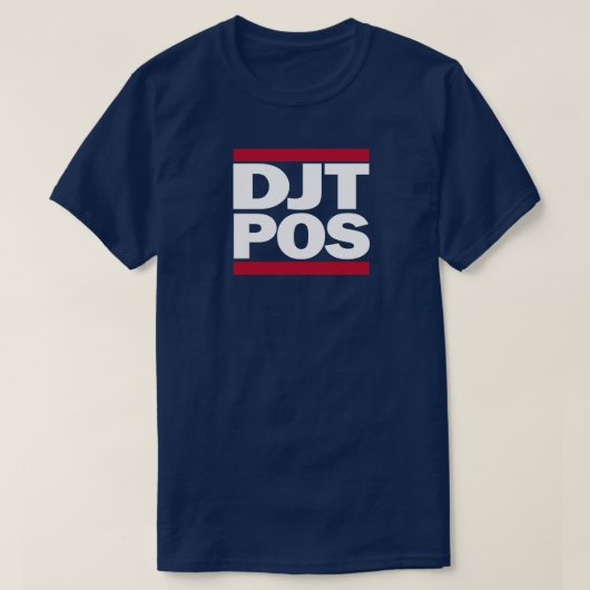 DJT-POS ブルーのTシャツ Tシャツ (デザイン正面)
