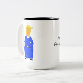  DJT Trump Funny Coffee and Tea Drinking Mug ツートーンマグカップ (正面左)