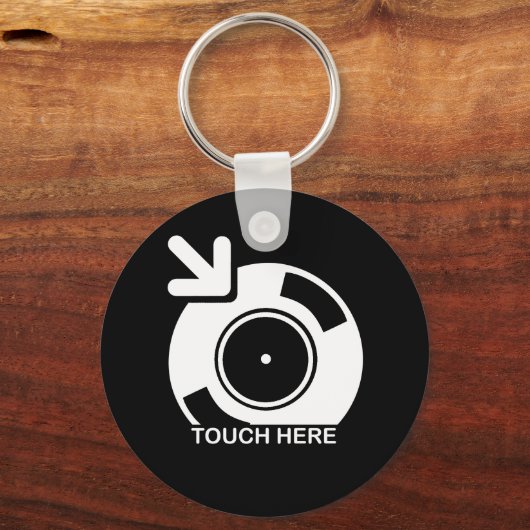 DJTouchはこちら キーホルダー (正面)