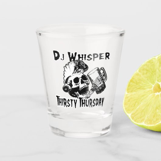 DJWhisperのどが渇いた木曜日ショットグラス ショットグラス (正面)