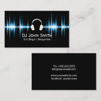 DJミュージックビートプロフェッショナル 名刺 | Zazzle.co.jp