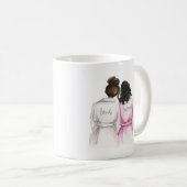 DkのBrのパンの花嫁のBkのカールBmありがとう コーヒーマグカップ (正面右)
