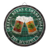 Dkグリーンウッド素朴応援ビーズシェナニガン ダーツボード (正面)