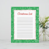 DkグリーンスノーフレーククリスマスBGサンタウィッシュリスト (スタンド正面)