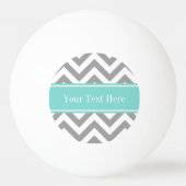 DkグレーホワイトLGシェブロンターコイズ名物グラム 卓球ボール (裏面)