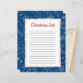 DkブルースノーフレーククリスマスBGサンタウィッシュリスト