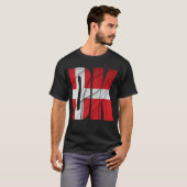 DK – デンマーク国旗 Tシャツ (正面フル)