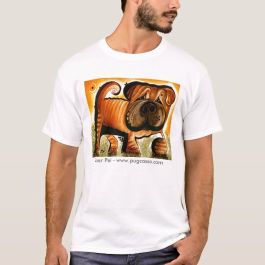 dk_2008may25e、Shar Pei - www.pugcasso.com Tシャツ (正面)