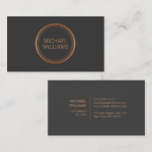 Dk Grayに名前を付けた銅の円のロゴ 名刺 (正面/裏面)