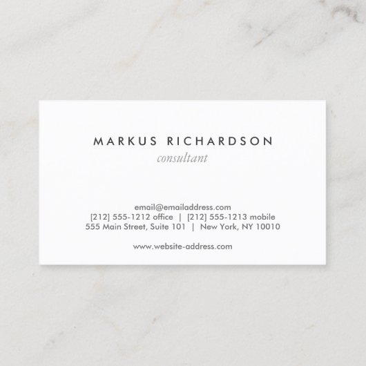 DK GRAY名刺のイニシャルロゴ 名刺 (裏面)