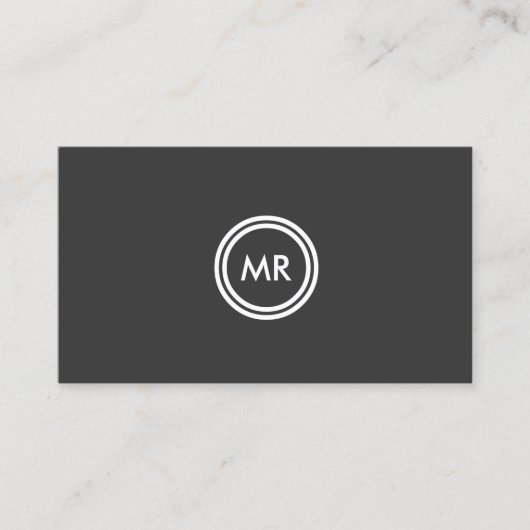 DK GRAY名刺のイニシャルロゴ 名刺 (正面)