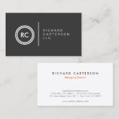 DK GRAY No.2のイニシャルロゴ 名刺 (正面/裏面)