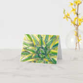 DLBによるビクトリア女王のリュウゼツランの水彩画 カード (黄色い花)