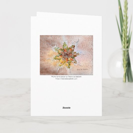 DLBaldwinによる多肉質クリスマスツリーホリデーカード カード (裏面)