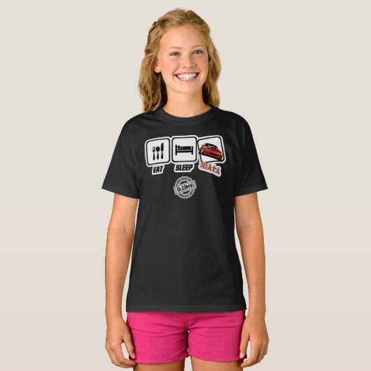 DLEDMV - Sleep Miata食べ Essential Tシャツ (正面フル)