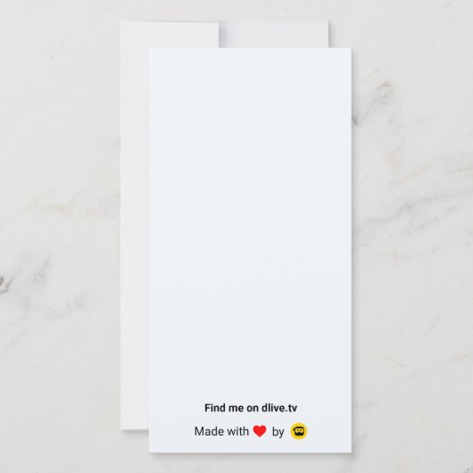 DLiveのサンキューカード サンキューカード (正面)