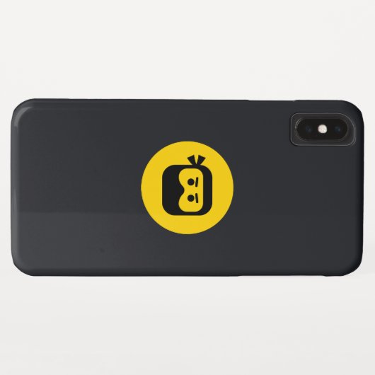 DLiveの忍者のロゴの黒の電話箱 Case-Mate iPhoneケース (裏面(横))