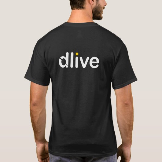 DLiveの忍者アイコン暗闇の服装 Tシャツ (裏面)