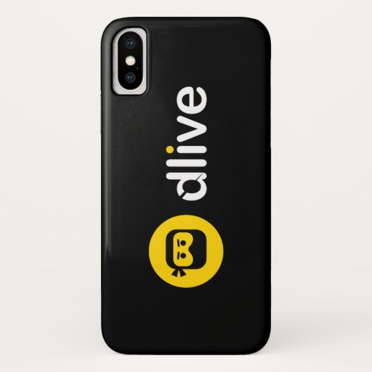 DLiveの白く完全なロゴの電話箱 Case-Mate iPhoneケース (裏面)