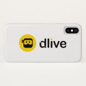 DLiveの黒く完全なロゴの電話箱 Case-Mate iPhoneケース (裏面(横))