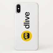 DLiveの黒く完全なロゴの電話箱 Case-Mate iPhoneケース (裏面)