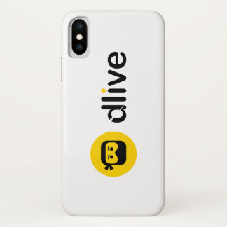 DLiveの黒く完全なロゴの電話箱 iPhone X ケース
