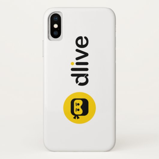 DLiveの黒く完全なロゴの電話箱 Case-Mate iPhoneケース (裏面)