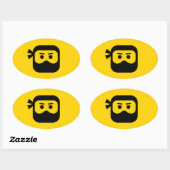 DLive忍者アイコンのシール 楕円形シール (シート)