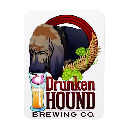 Dlongken Hound Brewing Co.マグネット マグネット (縦)