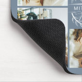 Dlueモダンフォトコラージモノグラパーソナライズされたム マウスパッド (コーナー)