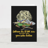 DMが動作する場合の卓上ゲーム頼 カード (正面)