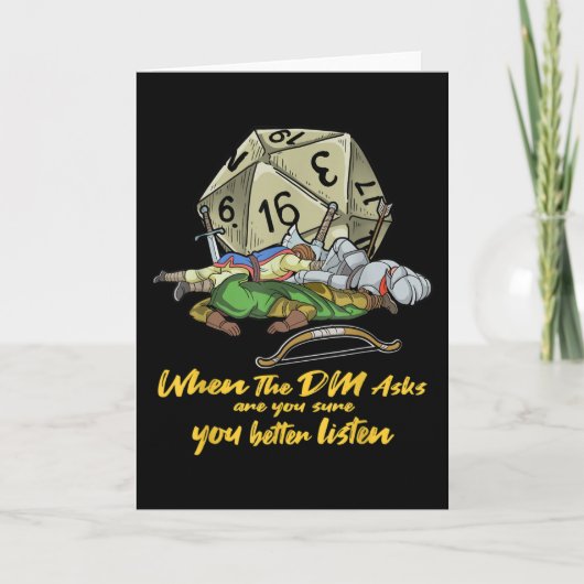 DMが動作する場合の卓上ゲーム頼 カード (正面)