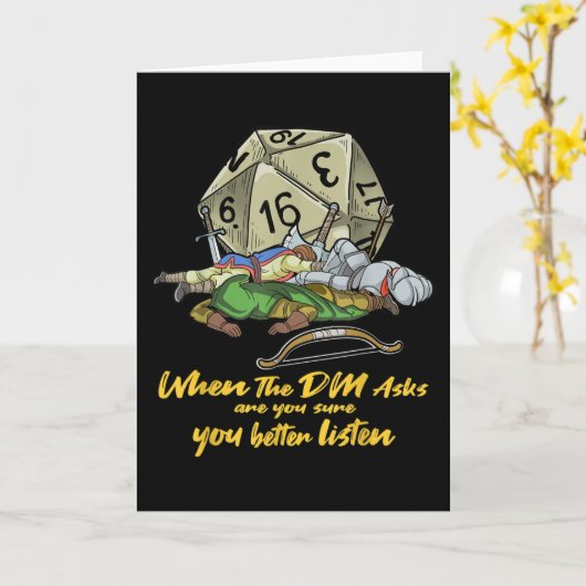 DMが動作する場合の卓上ゲーム頼 カード (黄色い花)