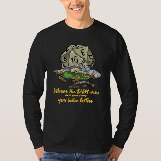 DMが動作する場合の卓上ゲーム頼 Tシャツ (正面)