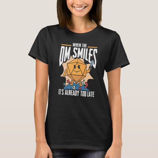 Dmのスマイルが既に遅すぎるRPGギャミン Tシャツ (正面)