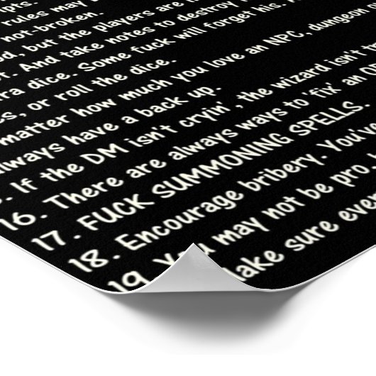 DMのルールExplicit Dungeons Dragons ポスター (角)