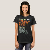 DMは常に正しいD20 RPGゲームマスター規則 Tシャツ (正面フル)
