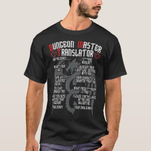 DMトランスレータテーブルトップボードゲームRPGゲーマーゲーム Tシャツ