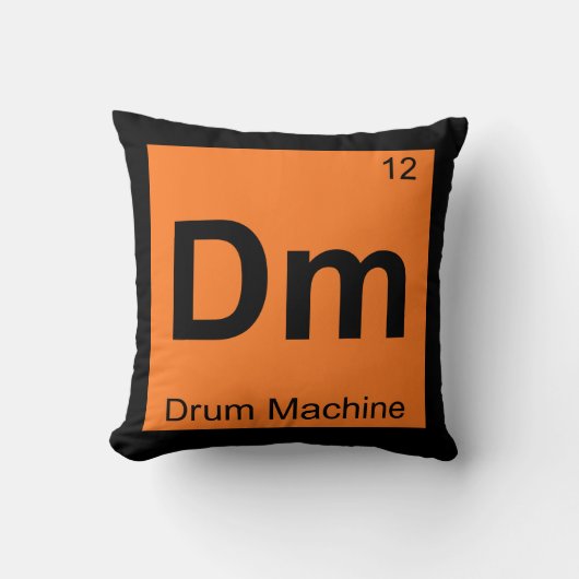 Dm - ドラムマシンの化学元素記号表 クッション (正面)