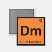 Dm - ドラムマシンの化学元素記号表 マグネット (正面/裏面)