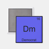 Dm - 民主党員が笑う化学記号Tシャツ マグネット (正面/裏面)