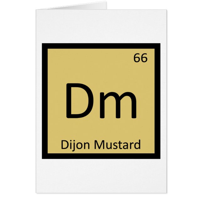 Dm - Dijon Mustard Chemistry周期表記号 (正面)