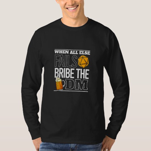 Dm RpgテーブルトップTtrpgロールを買収遊する Tシャツ (正面)